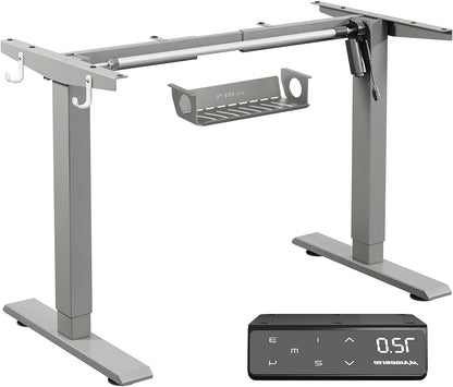 MAIDeSITe Electric Desk Height Adjustable Desk Frame Height Adjustable Desk Frame with 4 Memory Control and Anti-Collision Function(Grey) - QUORE