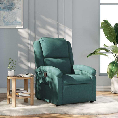 vidaXL Armchair adjustable fabric dark green