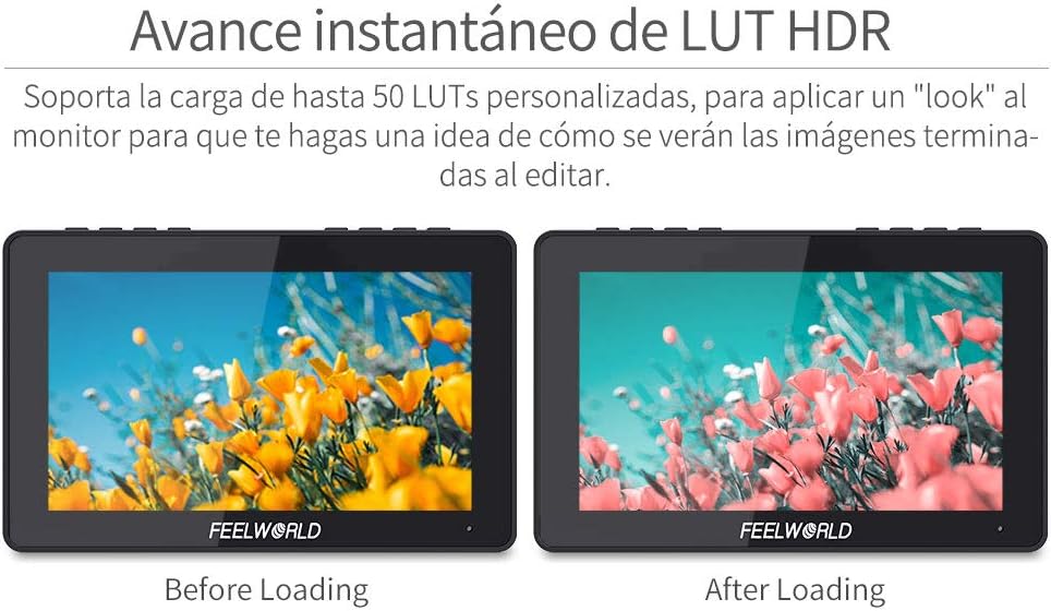 FEELWORLD LUT7 PRO 2200Nits TouchScreen Camera Field Monitor 4K HDMI Loop Out Camera Monitor with Light Sensor,3D LUTs,FHD 1920X1200 IPS,HDR Waveform,F970 External Installation Package - QUORE
