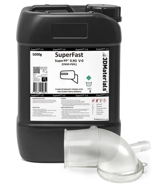 SuperPP 0.9GPa UL94 V-0, de sterkste 3D-printerhars voor vuurvaste technische onderdelen, Korea (5000 g, transparant)