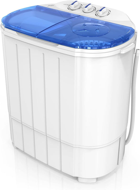 Draagbare Wasmachine – Mini Wasmachine – Elektrische Wasmachine – Wastrommel – Spinnermachine – Compact Formaat – 4,5 kg Capaciteit – 1300 RPM Motor