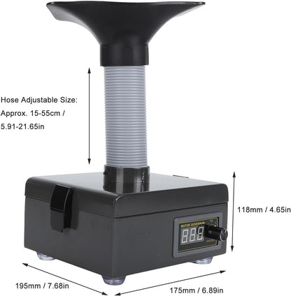 Soldeerdampafzuiger EU-Stekker – Soldeerrookafzuiger – Rookafzuiger – Dampafzuiger – Soldeerrookabsorber – 3-Traps Filtersysteem – 150 W, 7000 RPM