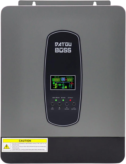 Hybride Omvormer 24V – Inverter – Solar Omvormer – Zonnepaneel Omvormer – MPPT Omvormer – 3000W Vermogen – Zuivere Sinus & BMS Batterijbescherming