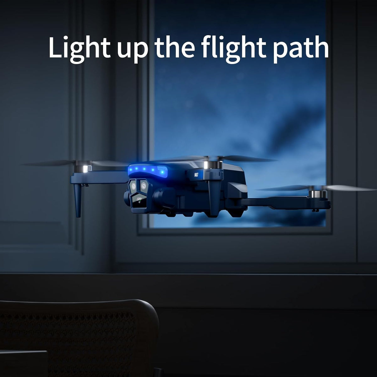 Drone met 1080P HD Camera, 90° Verstelbare Lens, Opvouwbare Drone met Borstelloze Motor, Gebarenbesturing, 3D-salto's, Hoofdloze Modus, 17 Min Vliegtijd, Perfect voor Beginners en Volwassenen