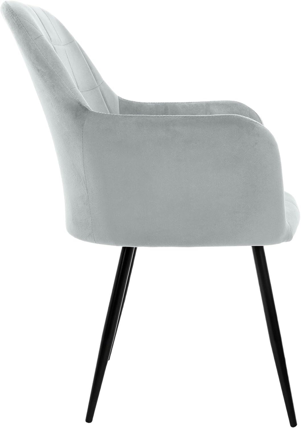 Eetkamerstoelen – Stoelen – Kuipstoelen – Armstoelen – Beklede Stoelen – Set Van 6 – Comfortabele Ergonomische Zitting – Metalen Poot Met Zwarte Poedercoating