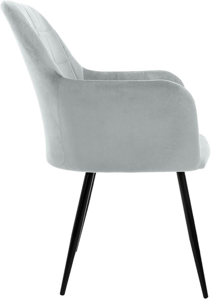 Eetkamerstoelen – Stoelen – Kuipstoelen – Armstoelen – Beklede Stoelen – Set Van 6 – Comfortabele Ergonomische Zitting – Metalen Poot Met Zwarte Poedercoating