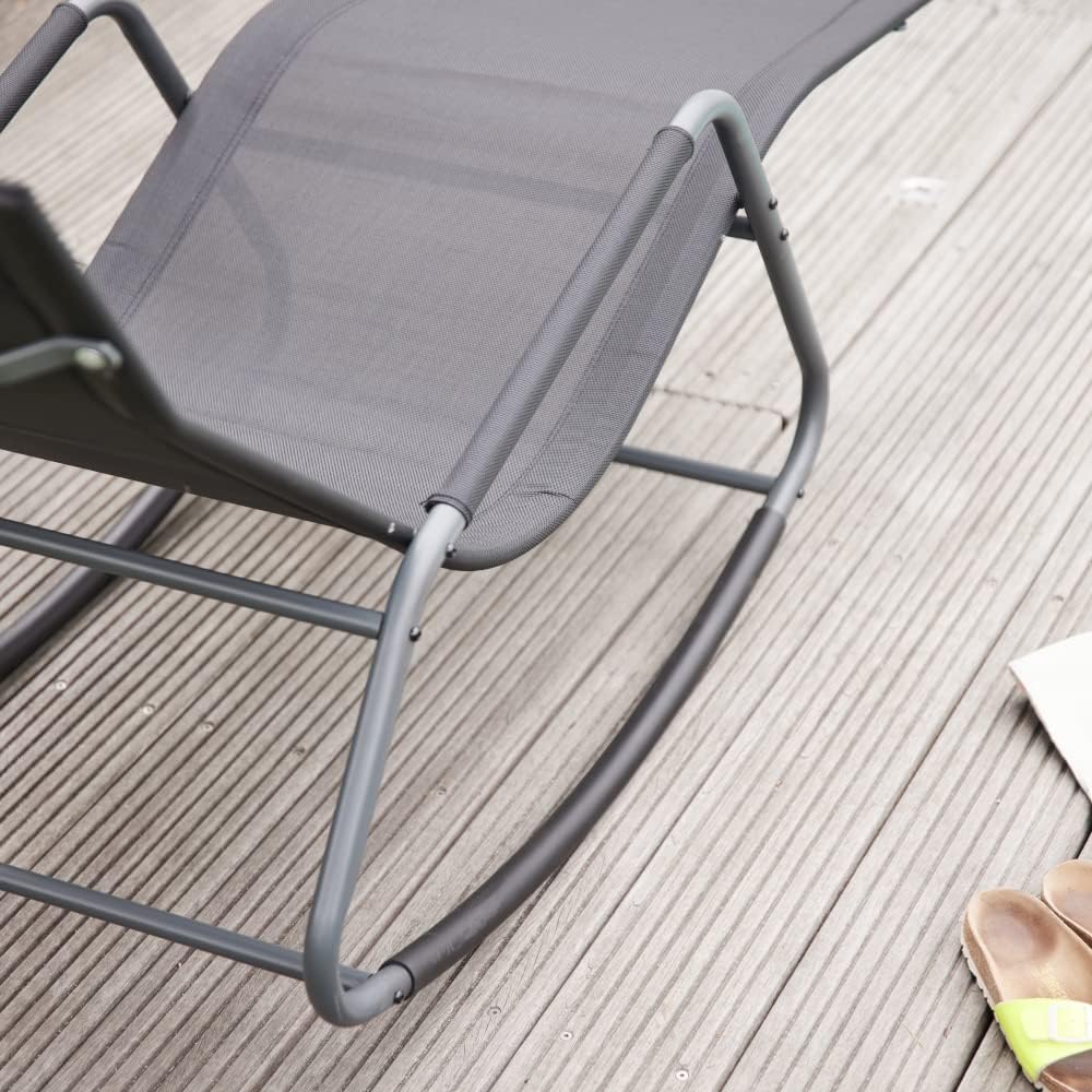 Siena Garden Relax ligstoel in zwart