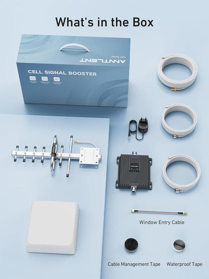 ANNTLENT Ontvangsversterker voor mobiele telefoon, 4G LTE, voor band 20/7 mobiele telefoonversterker, 800 MHz, 2600 MHz, signaalversterker, 4G, alle netwerken, data-repeater, T-Mobile, O2
