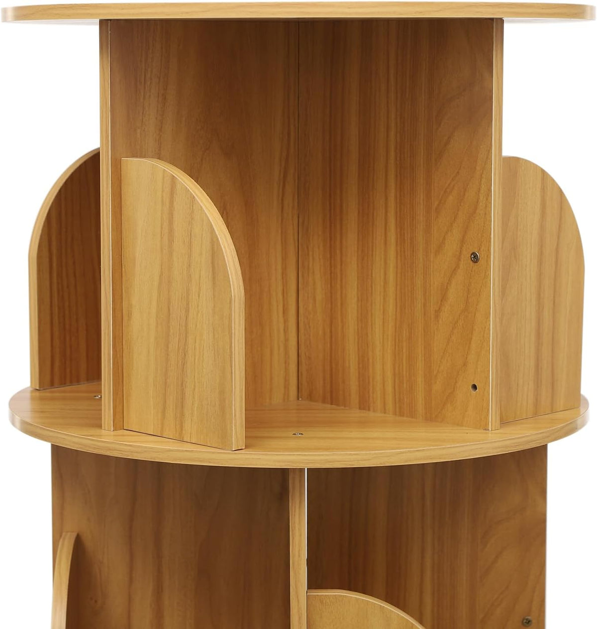 Bookcase, 4 levels, 16 compartments, swivel, free-standing, bookkeeper with universal wheels for storing a variety of books, magazines, craft decorations, CDs, etc. (original - QUORE