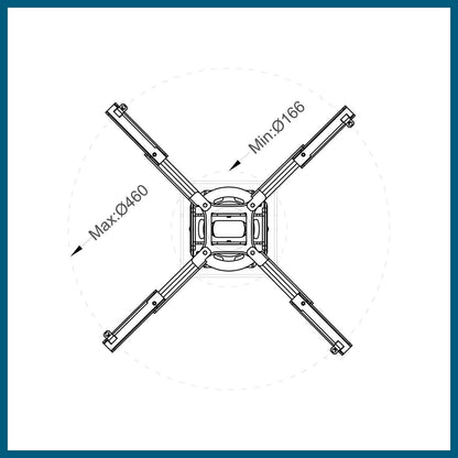 Montageset voor projector – Projectorbeugel – Beamerbeugel – Plafondbeugel – Truss plafondadapter – Zwart – Geschikt voor trussplafonds tot 3 inch breed en 3,5 inch hoog – Inclusief 3 inch buis en 1,5 inch NPT compatibel