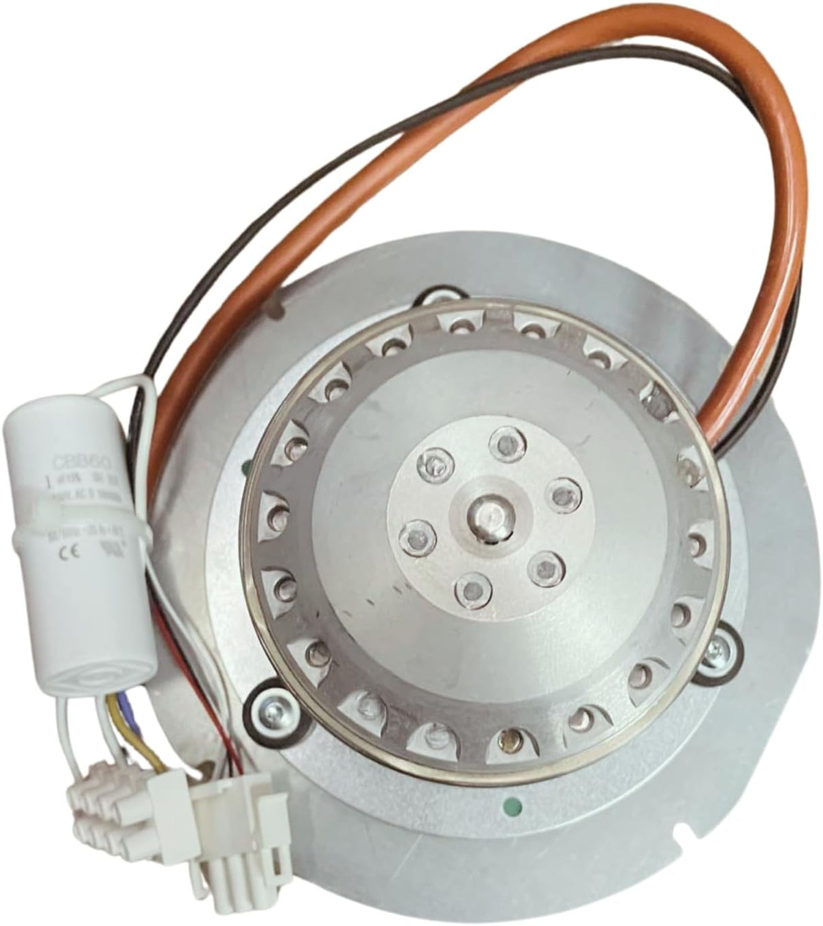 Rookafvoer EBM R2E150-AN91-13, roestvrij staal, 150 mm, 2400 tpm, 32 watt, pelet