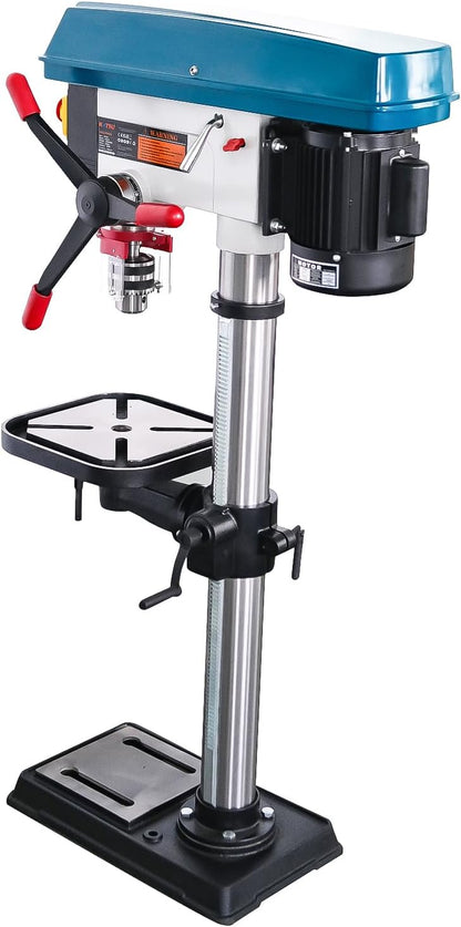 KATSU Tools Industriële bankpijlerboormachine, 900 W + 20 mm boorkop + 12 snelheden elektronische variabele snelheidsschakelaar + 85 mm maximale boordiepte + max. 2380 tpm + in hoogte verstelbare