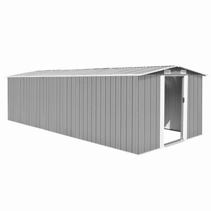 Large Outdoor Storage Shed with Removable Roof - Heavy-Duty Steel Frame & Copper Top, Gray Temporary Warehouse for Garden, Yard, Home - Portable Tool Storage Building with Ventilation System, Spacious Interior (257x580x181cm)