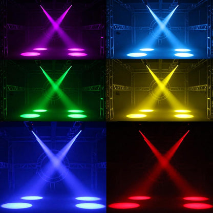SHEHDS 80W LED Spotlights met 8 Kleuren 8 Gobos DJ Lichten Bewegende Hoofd Licht 3-Facet Draaibaar Prisma Elektronische Focus Geluid Geactiveerd DMX Controle Podium Licht