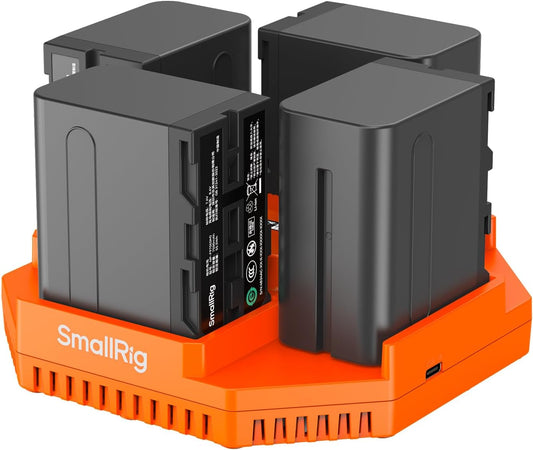 Camera Batterij Oplader – Batterij Lader – Acculader – Camera Acculader – 4-Kanaals Oplader – 100W PD Snel Opladen – Smart OLED Display