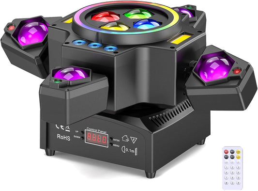 150 W led-lier met afstandsbediening, RGB-lichtspellen, podiumlicht voor disco, bar, bruiloft, concert, club, Kerstmis