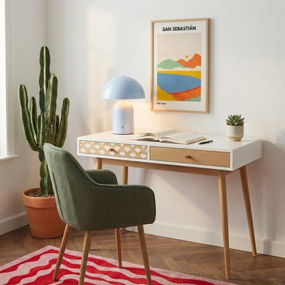 BAÏTA - Bureau Utah wit en eikeneffect, 100 cm