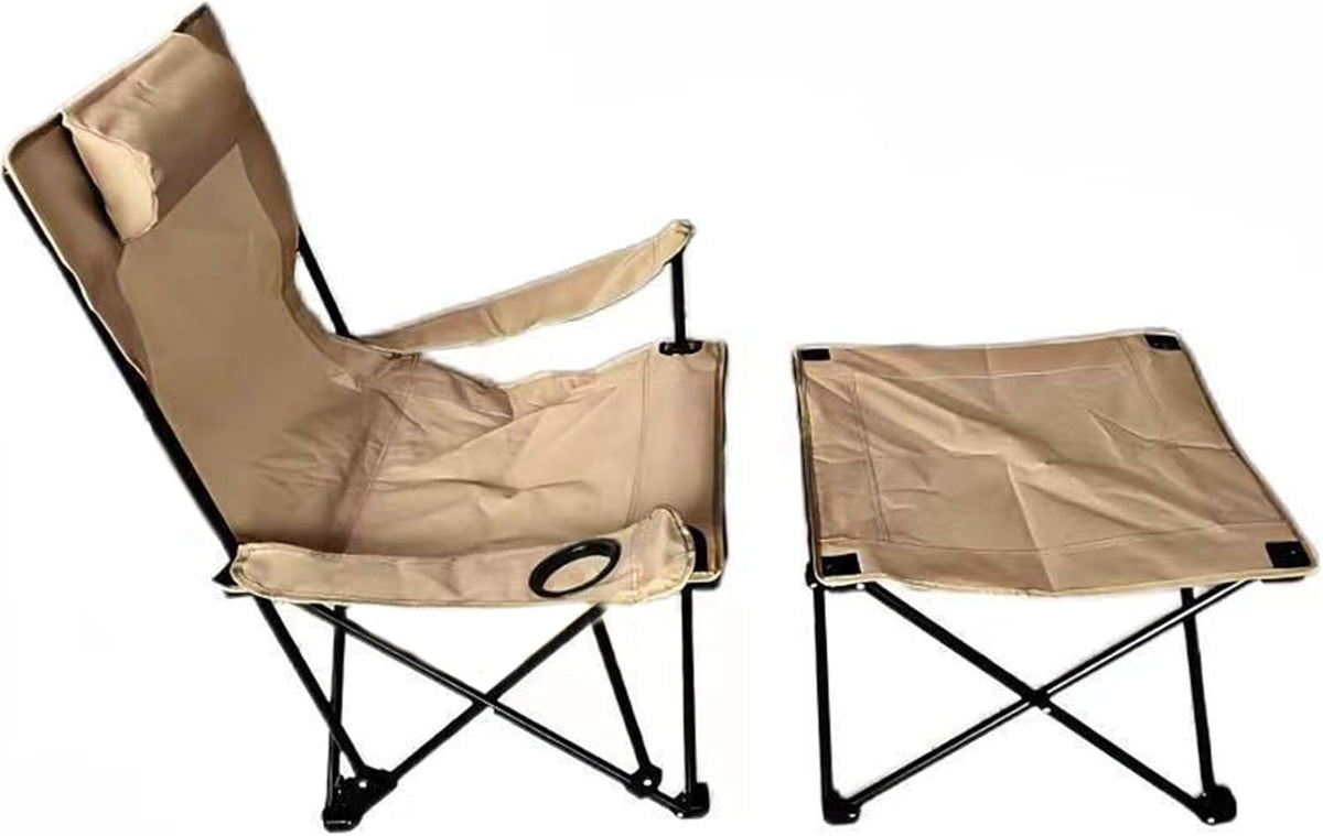 Générique Foldable Reclining Chair, Heavy Duty Lounge Chair, Comfortable Patio Chair, Stable Load Bearing Outdoor Seating, Adjustable Lawn Recliner for Swimming Pool, Camping, Backyard, Relaxation