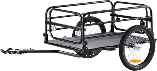 VEVOR Fietsaanhangwagen, 88/100/150 lbs laadvermogen, zware fietswagenwagen, opvouwbare compacte opslag met universele trekhaak
