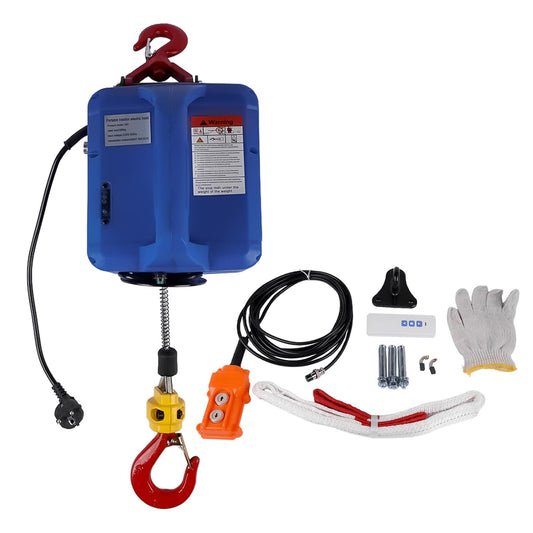 Elektrische lier met draadloze afstandsbediening, 500 kg, heftoestellen, 7,6 m, maximale hefhoogte: 4,8 m/min, draadkabel 6 mm x 7,6 m, 230 V, 1500 W Hopzty