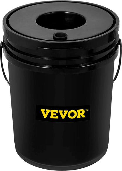 Hydrocultuur Systeem – Diepe Watercultuur – Kweekemmer Set – Kweekkit – DWC Kweekset – 4 Emmers 23L PP – 8W Luchtpomp Met Waterniveau-indicator