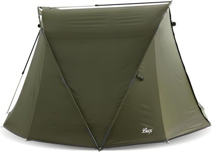 Lucx® Caracal Bivvy Vistent voor 1 tot 2 personen, karpertent, 295 x 290 x 165 cm, 10.000 mm waterkolom, campingtent