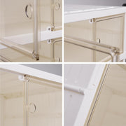 Shoe cabinet - Shoe bench - Shoe rack - Foldable shoe cabinet - Easy installation - Foldable shoe rack - Rack with door - White