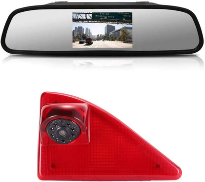 HD Auto Caravan Transporter parkeerhulp remlicht achteruitrijcamera hoek instelbaar, vervanging voor Opel/Vauxhall Movano/Renault Master/Nissan NV400 (achteruitrijcamera + 4,3 inch