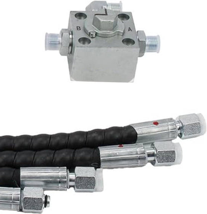 2 Diverter Kleppen Graafmachine voor 1-2 Ton Chinese Mini-graafmachine, Hydraulische Diverter Kleppen Mini-graafmachine-bevestigingen met 31in Flexibele Slangen Passen M14 Slang