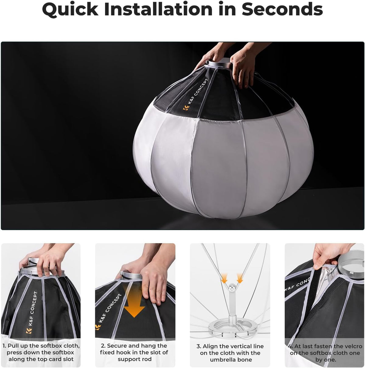 85 Cm Lantaarn Softbox – Softbox – Bowens Softbox – Lichtdiffuser – Inklapbare Lichtmodifier – 360° Omnidirectionele Lichtverspreiding – Snelle Quick Release Montage
