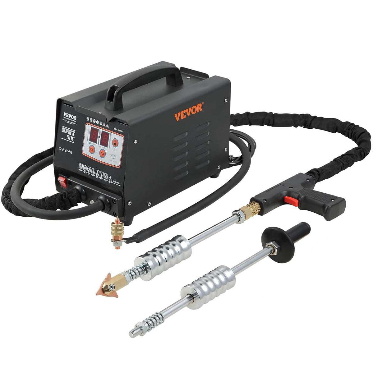 VEVOR Repair kit dent puller G90E 3KW dent repair kit for vehicle panels, dent straightening, body elements of small thickness bonnet door