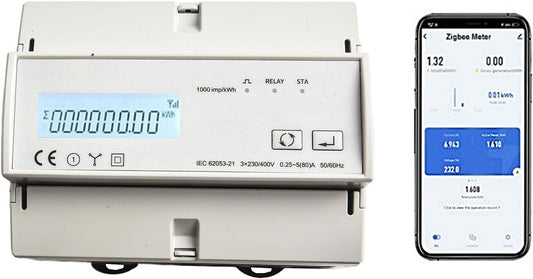 Smart WiFi Elektrische Meter 3 Fase 0.25A-80A Solar PV Bi Richting Twee Manier voor Tuya Intelligente Energie Meter Stroomverbruik Monitor