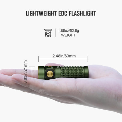 Zaklamp - Tactische Zaklamp - Oplaadbare - Mini LED Zaklamp - Dimbare - met Oplaadhouder - 190 Dagen Werktijd - 1300Lm - 170m Lichtbereik - IPX8 - Super Heldere - voor Dagelijks Gebruik - Camping - Noodsituatie - Groen - QUORE