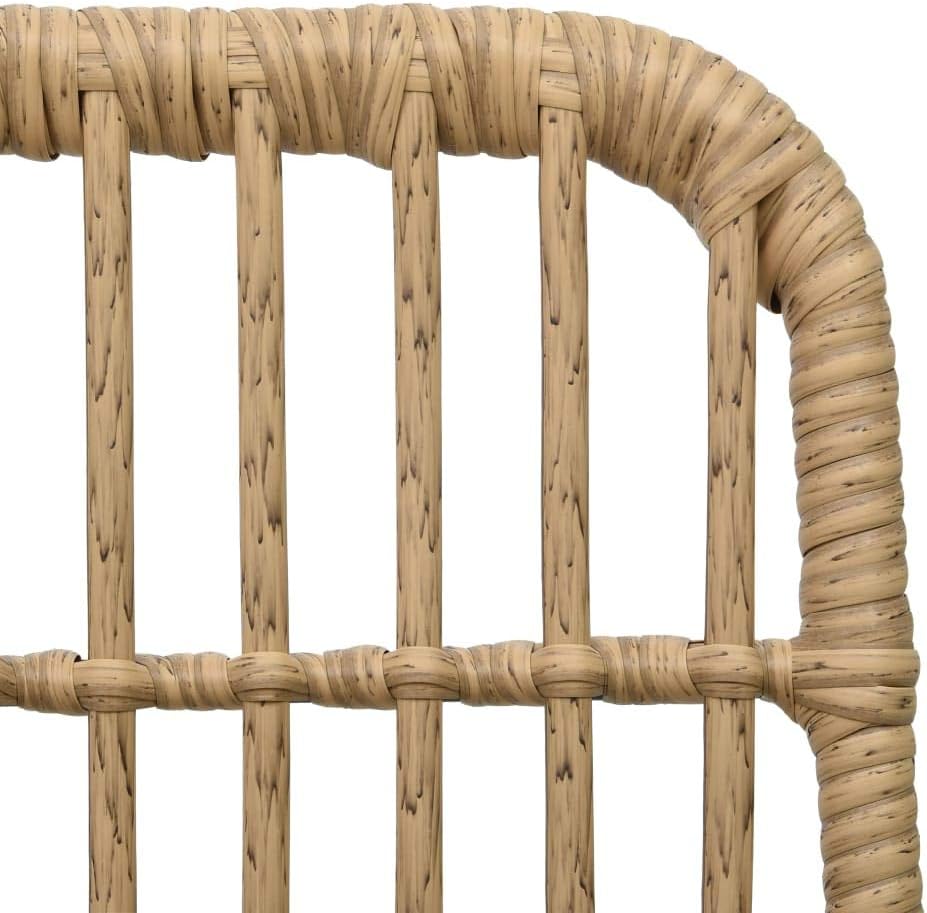 Festnight Set van tafel en stoelen, 3-delig, tuinmeubelen voor buiten, synthetische rotan, eikenkleur - QUORE