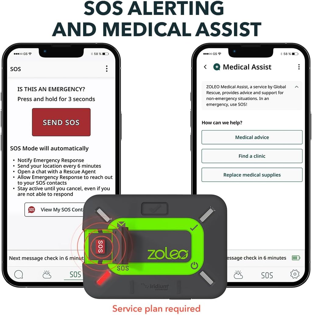 ZOLEO Twee-weg satellietcommunicator - Wereldwijde sms-berichten en e-mail, SOS-waarschuwingen voor noodgevallen, inchecken en GPS-locatie - Android-iOS-smartphoneaccessoire