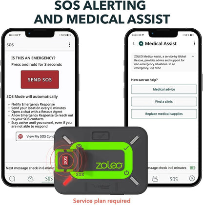 ZOLEO Twee-weg satellietcommunicator - Wereldwijde sms-berichten en e-mail, SOS-waarschuwingen voor noodgevallen, inchecken en GPS-locatie - Android-iOS-smartphoneaccessoire
