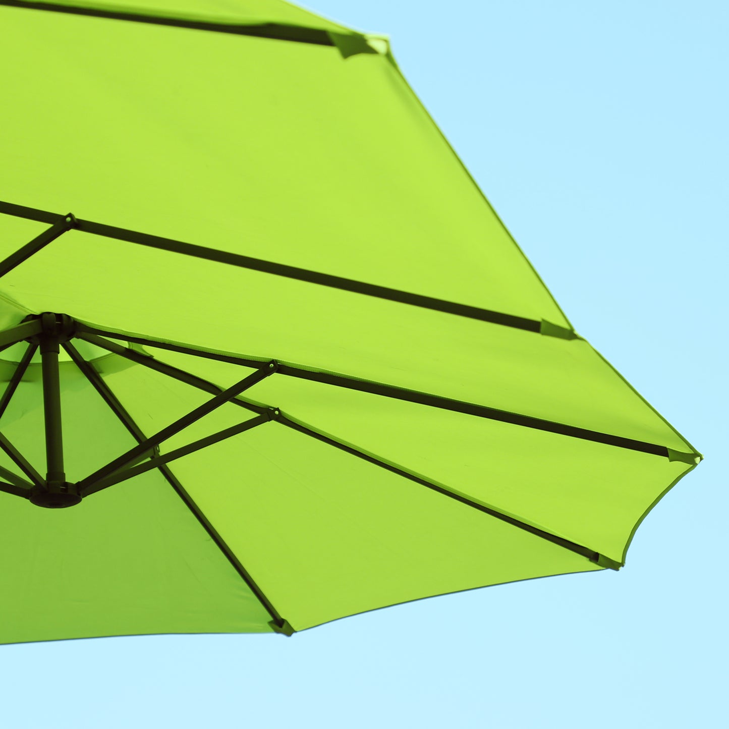 Parasol – Zonwering – Tuinparasol – Terrasparasol – Dubbele Parasol – Extra Groot Ovaal – Handzwengel – Waterafstotend Polyester