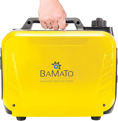 BAMATO BGE-2000I Inverter stroomgenerator | 2000 Watt | Inverter-technologie | 64,1 dB(A) | twee 230 V wisselstroomstopcontacten en twee 2,1 A snel ladende USB-poorten