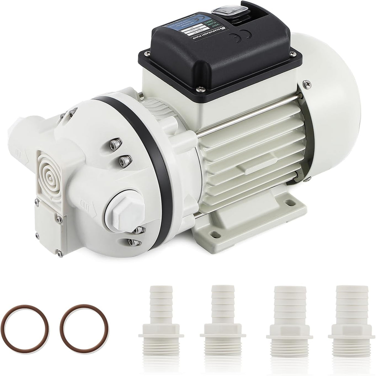 Mxmoonant 220 v 400 W 40L/MIN Zelfaanzuigende Membraanpomp Elektrische Wijnpomp Zuur en Alkali Resistente Chemische Pomp Ureum Pomp Wasserij Vloeibare Waterpomp Food Grade