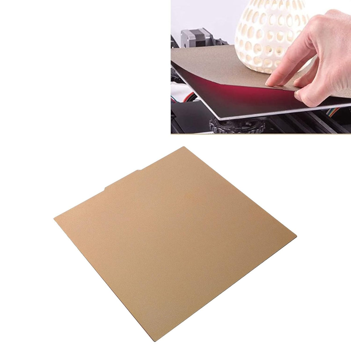 3D-printerbouwplaat 500x500mm, Dubbelzijdig PEI-blad, Magnetisch Flexibel Verwarmd Bed, Verenstaal PEI-drukplaat 3D-printeraccessoires