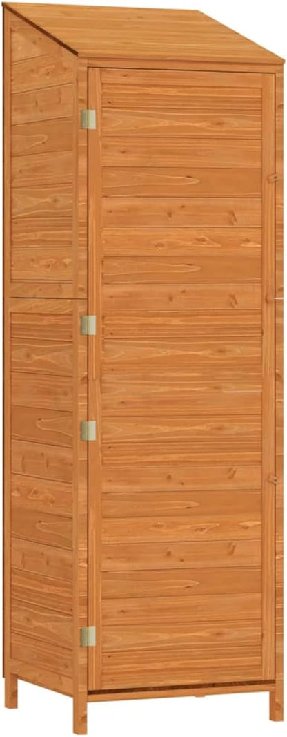 Tuinhuisje – Buitenberging – Tuinberging – Tuinopslag – Tuinbox – Massief Dennenhout – Compact 55x52x174,5 cm – Weerbestendig - QUORE