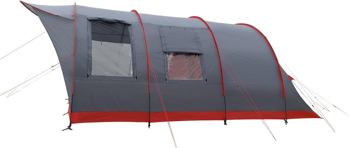 Justcamp Atlanta 3, 5, 7 campingtent, tunneltent met luifel, ingenaaide bodem