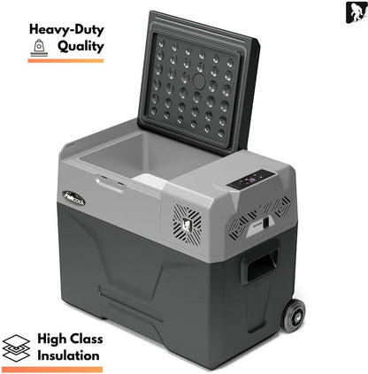 Yeticool Originele BX40 compressor-koelbox/vriesbox, 40 liter, app-besturing via bluetooth, 12/24 V en 230 V voor auto, vrachtwagen, USB-aansluiting, = 38,17 l