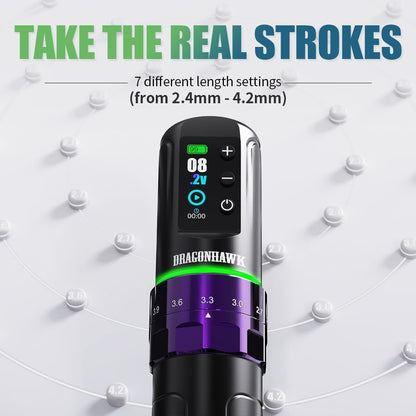 Draadloze Tattoo Pen – Tattoo Machine – Tattoo Kit – Tattoo Gun – Tattoo Set – 7 Verstelbare Slaglengtes – 2 Batterijen 2000mAh