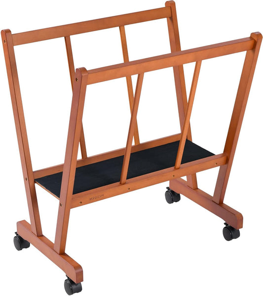 Houten Droogrek – Kunstwerk Rek – Opbergrek – Droogstandaard – Canvas Rek – Europees Beukenhout – Geschikt Tot 120 cm Breed – Mobiel Met Remmen