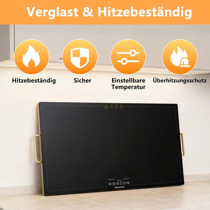Warmhoudplaat 80x45 cm, 450W Professionele warmhoudplaat, Touchscreen, Roestvrijstalen rand, Met handgreep, Voor restaurant & huishouden