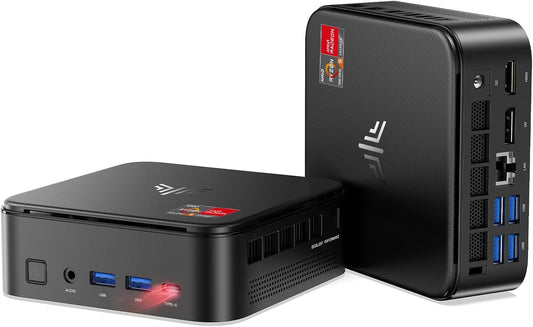 NiPoGi E3B Mini-pc, MD Ryzen 5 7430U (tot 4,3 GHz), 16 GB DDR4, 512 GB M.2 SSD, mini-desktopcomputer met W11 PRO|4K Triple Display|WiFi 6|BT5.2 voor zakelijke kantoren, design, thuisbioscoop,