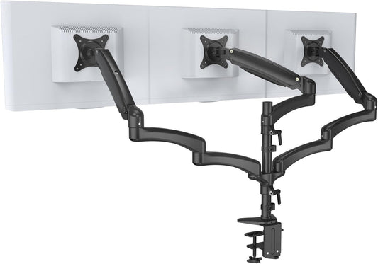 Drievoudige Monitorarm – Monitorhouder – Monitorbeugel – Beeldschermhouder – Schermhouder – Voor 3 Schermen 15-27 Inch – Aluminium VESA 75x75/100x100
