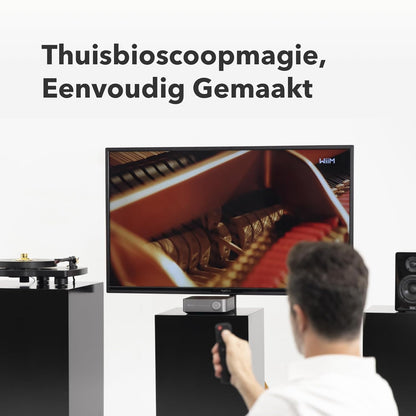 WiiM Amp Pro: Multiroom streamingversterker | Compatibel met Chromecast, Alexa | HDMI, Spraakbesturing | Stream vanaf Spotify, Amazon Music, Tidal en meer - Donkergrijs