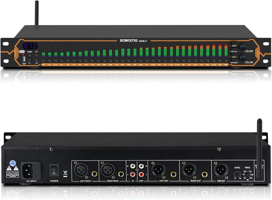 Stereo equalizer met 15-bands EQ voor thuisaudiosysteem, dual-channel DJ-equalizer